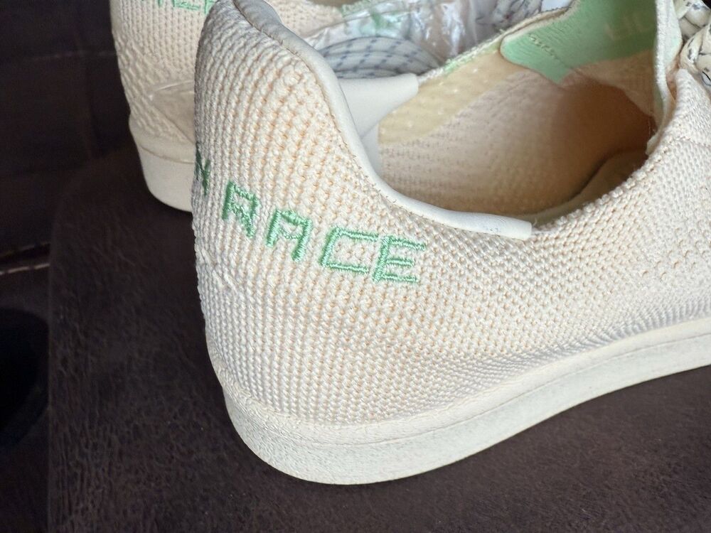 Adidas X S42931 Mens Pharrell Superstar Human Race Primeknit Beige Shoes 5 RARE - Picture 4 of 15